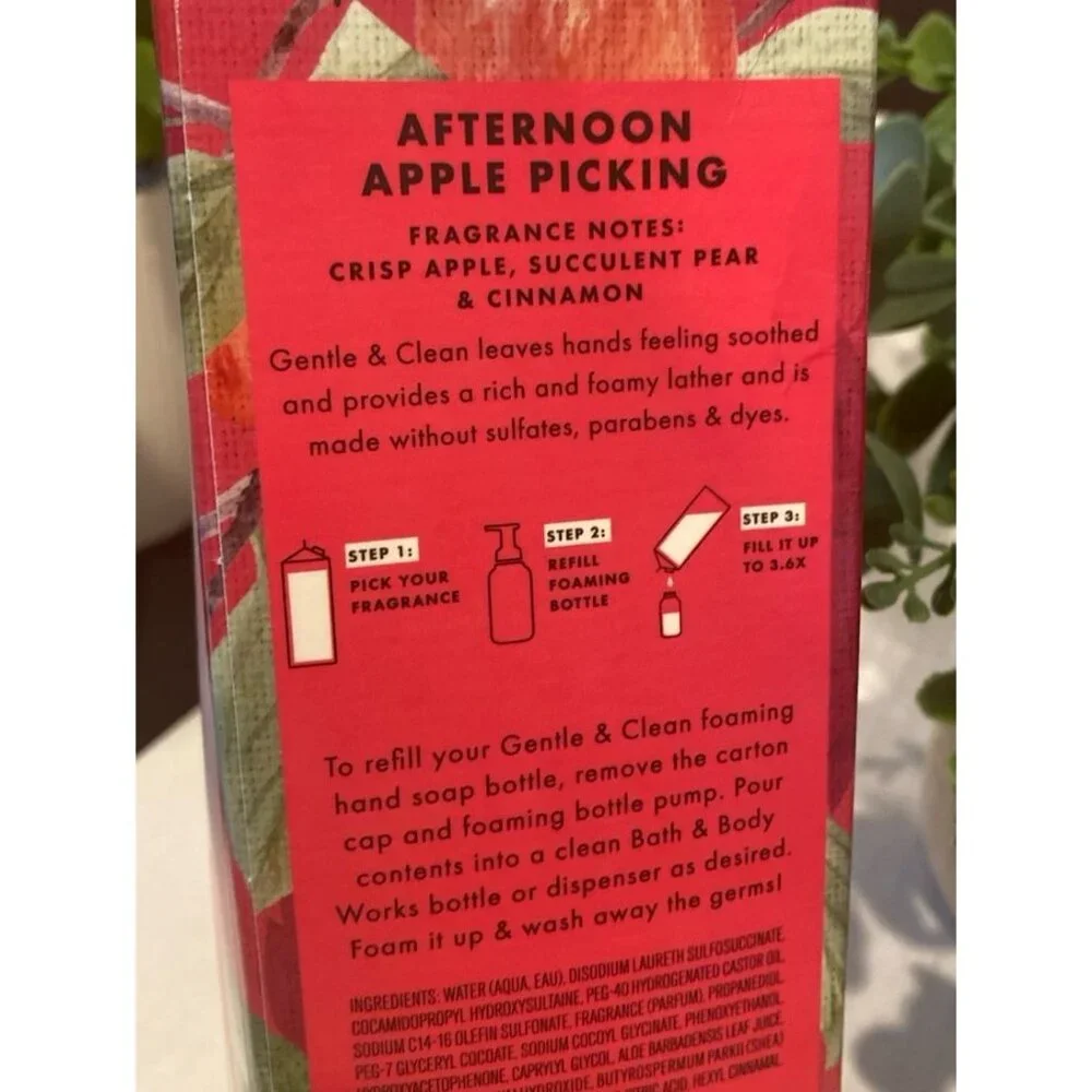 Bath & Body Works “Afternoon Apple Picking” Refillable Foaming Hand Soap - Picture 4 of 7